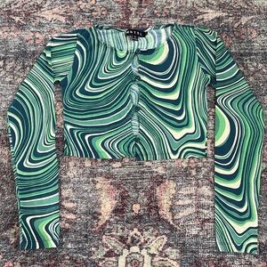 Dolls Kill | L/S Front Button Crop Top | Small